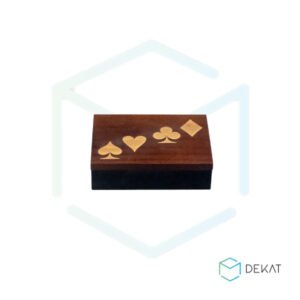 Caixa Porta-Baralho - Preto e Marrom