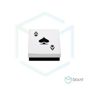 Caixa Porta-Baralho - Espadas - Preto e Branco