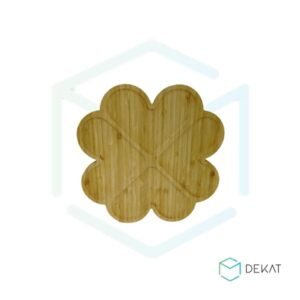 Petisqueira de Bambu Trevo 4 folhas - 29cm x 29cm