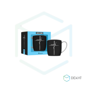 Caneca em Porcelana Urban “Café” - 360ml - Preto e Branco