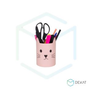 Porta-Caneta Gato - Rosa