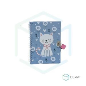 Diário Infantil Com Cadeado “Gatinho” - 13,5cm x18 cm