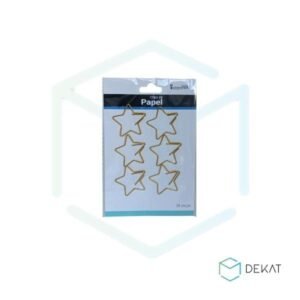 Clipes de Papel Estrela - 6 peças - Dourado