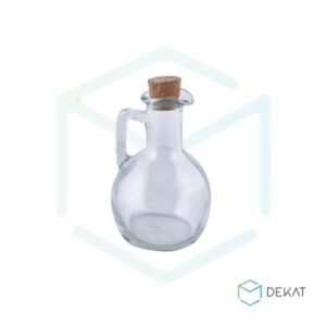 Galheteiro de Rolha Porta-Azeite/Vinagre de Vidro - Tampa Cortiça -180ml