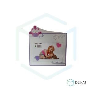 Porta-Retrato de Coruja - Metal - 10cm x 15cm