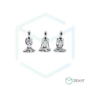 Estatueta Decorativa Metalizada Yoga Shinning - Cerâmica