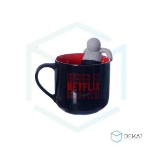 Caneca em Cerâmica Netflix com Infusor 350ml - Zona Criativa