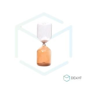 Ampulheta de Vidro Ambar - Laranja - 6x14cm