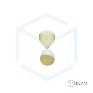 Ampulheta de Vidro Areia - Verde - 4,5x10x4,5cm / 7x15x7cm / 9x25x9cm