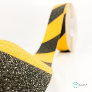 Fita Antiderrapante Preto/Amarelo - 50mm x 10m / 50mm x 30m