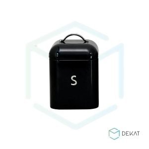 Pote para Açúcar Retrô - Preto / Cinza - 1,5l